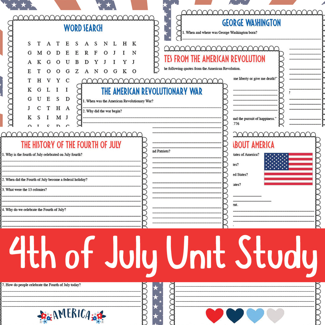 4th of July Unit Study