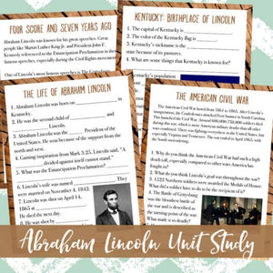 Abraham Lincoln Unit Study
