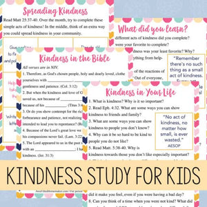 Kindness Bible Study for Kids