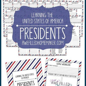 Learning Through The United States : Presidents Unit Study