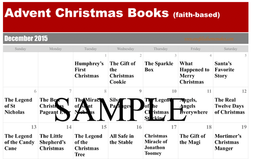 Advent Christmas Books Calendar- Faith Based