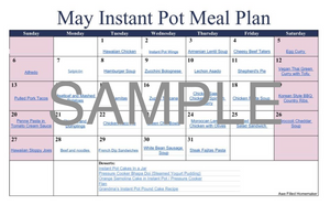 Instant Pot Meal Plan - May