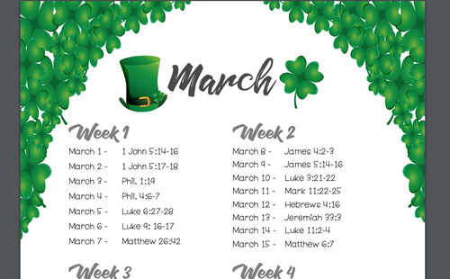 Journal Through The Bible - March