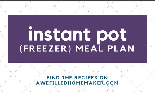 Instant Pot Freezer Meal Plan
