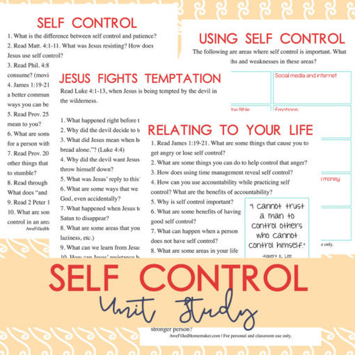 Self Control Study For Adults