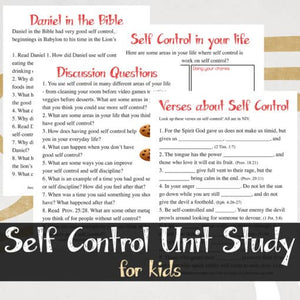 Self Control Unity Study For Kids