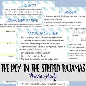 The Boy With The Striped Pajamas Study