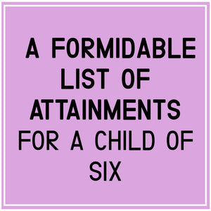 Charlotte Mason - Formidable List of Attainments
