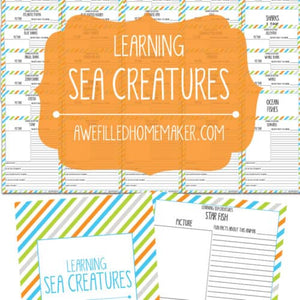 Sea Creatures Unit Study