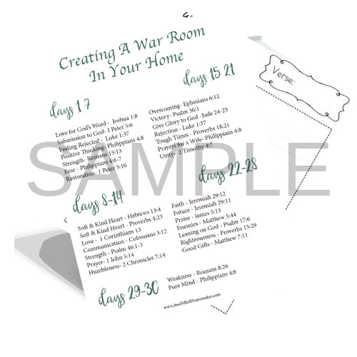 Creating a War Room, In Your Home with Journal Through The Bible